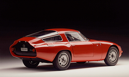 Miniature Polistil Dromo Alfa Romeo Giulia TZ Rouge Incomplète